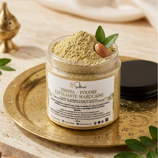 Tbrima – Poudre Exfoliante Marocaine aux Plantes (100 g)