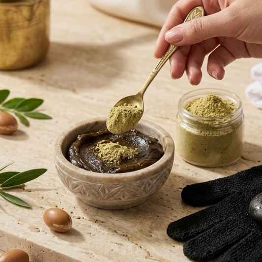 Tbrima – Poudre Exfoliante Marocaine aux Plantes (100 g)